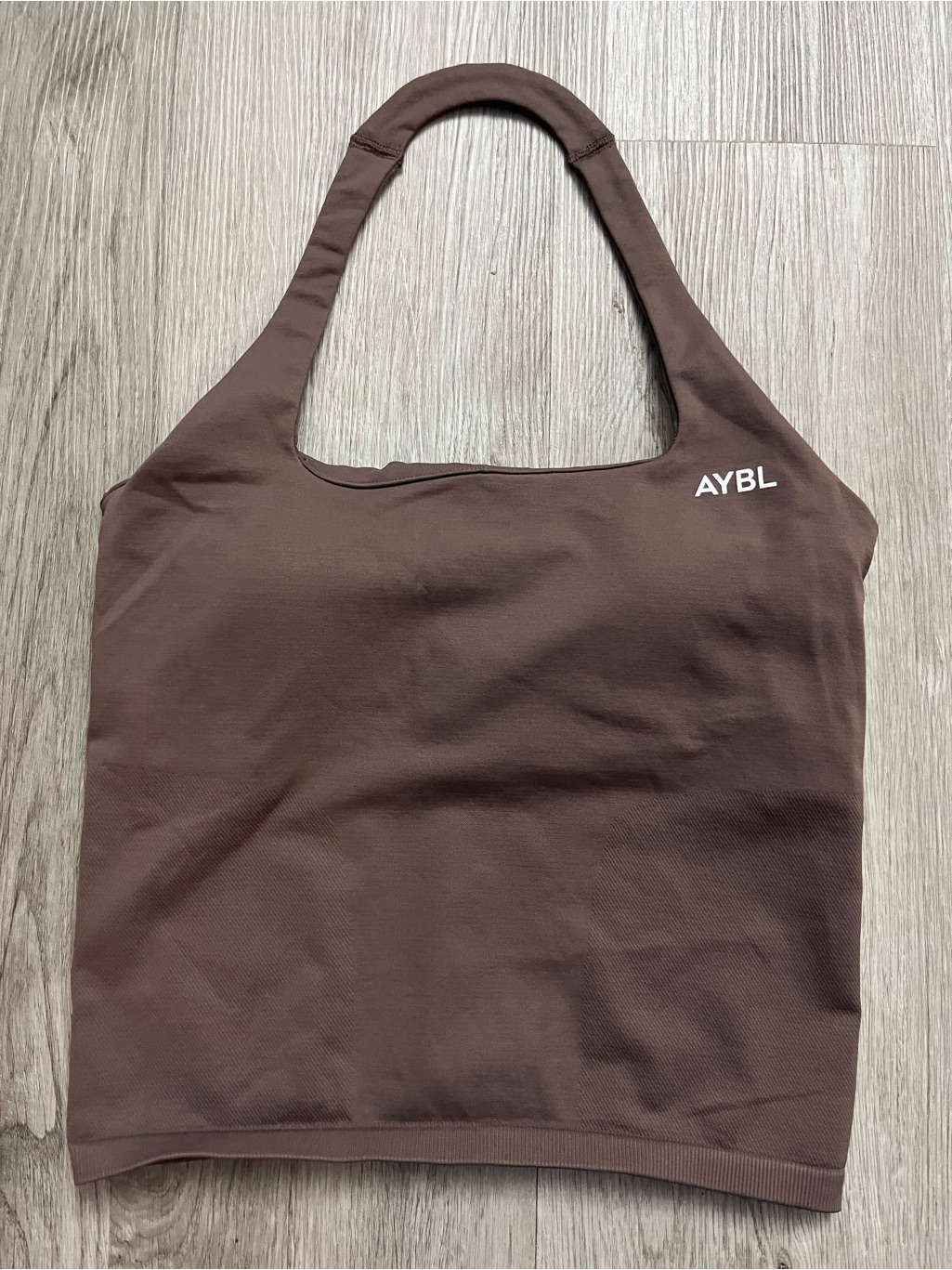 328nwt Aybl Mauve Brown Scoop Crop Tank